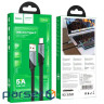 Дата кабель USB 2.0 AM to USB-C 1.2m 5A nylon black HOCO (6942007605007)