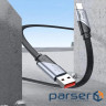 Дата кабель USB 2.0 AM to USB-C 1.2m 5A nylon black HOCO (6942007605007)