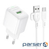 Мережевий зарядний пристрій BOROFONE BAS42A Potential single-port QC3.0 charger set( (6941991113802)