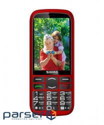 Mobile phone Sigma mobile Comfort 50 Optima Type-C Dual Sim Red (4827798122327), 3.5'' (480x 320)