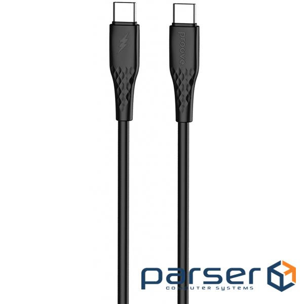 Кабель Proove GridLine Type-C to Type-C 60W (1m) black (CCGL60002201)