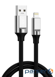 кабель XO NB251 Liquid Silicone Rubber USB-A to Lightning - 6A - 1m (Чорний) (NB251_L_Black)