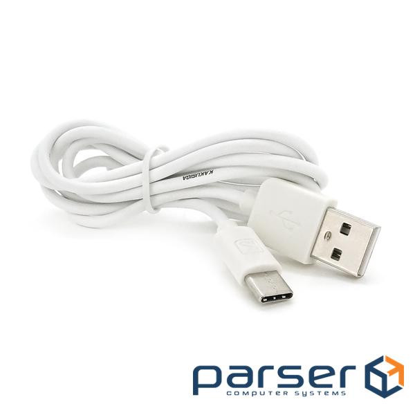Кабель iKAKU XUANFENG charging data cable for Type-C, White, довжина 1м, 2,1А , BOX (XUANFENG-TC)