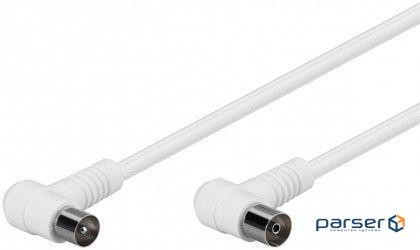 Кабель антенний-подовжувач RF:Coaxial M/F 1.5m,90ё/90ё D=5.3mm 2xShielded,білий (75.06.7353-1) (75.06.7353-1)