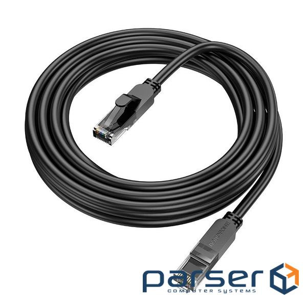 Патч-корд литий Borofone BUS01, UTP, RJ45, Cat.6, 3m, чорний, Cu (мідь) (Borofone BUS01 / 3м)
