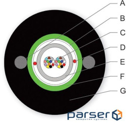 ВО кабель A-D(ZM)(SG)2Y 24E9 SMF-28e+, монотуб, стал. стріч. броня, 2 стал. сил. е (024EEW-13122A20) (024EEW-13122A20)