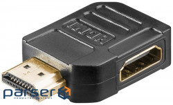 Перехідник моніторний HDMI M/F (адаптер),90ёвправо адаптер Gold,чорний (75.05.1725-1) (75.05.1725-1)