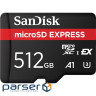 SANDISK Express microSD Card, 512GB (SDSQXFN-512G-GN4NN)