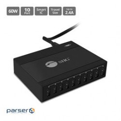 SIIG Accessory AC-PW1G11-S1 60W 10-Port USB Charger Brown Box