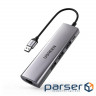 Сітковий адаптер з USB хабом UGREEN USB 3.0 Hub with Gigabit Ethernet Adapter (60812)