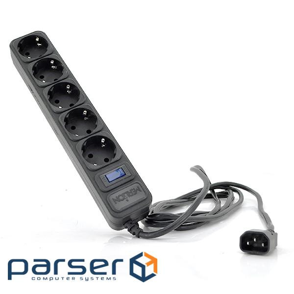 Мережевий фільтр Merlion 5 розеток, 4.5м, UPS (UPS B545)