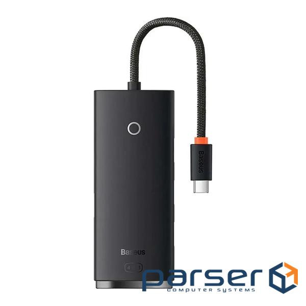 Концентратор Baseus USB-C to 4xUSB 3.0 0.25m black (WKQX030301)