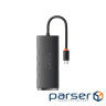 Концентратор Baseus USB-C to 4xUSB 3.0 0.25m black (WKQX030301)
