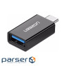 Перехідник OTG USB 3.0 AF to USB-C US173 black Ugreen (20808)