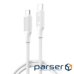 Кабель XO USB Type-C - USB Type-C (M/M), 3А, 60W, 1.2 м, White (NB-Q265B-CC.white)