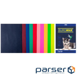 Папір Buromax А 4, 80g, DARK+NEON, 10colors, 50sh (BM.2721050-99)
