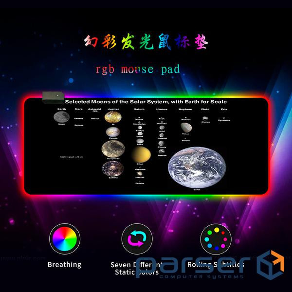 Килимок 300*800 для миші "Planets scales" тканинний з боковою прошивкою, (RGB383B) , (RGB383B)