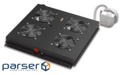 Ventil.modul x4 vent, d / serv.shaf, term, black (LN-FAN-THM-4FSR-BL)