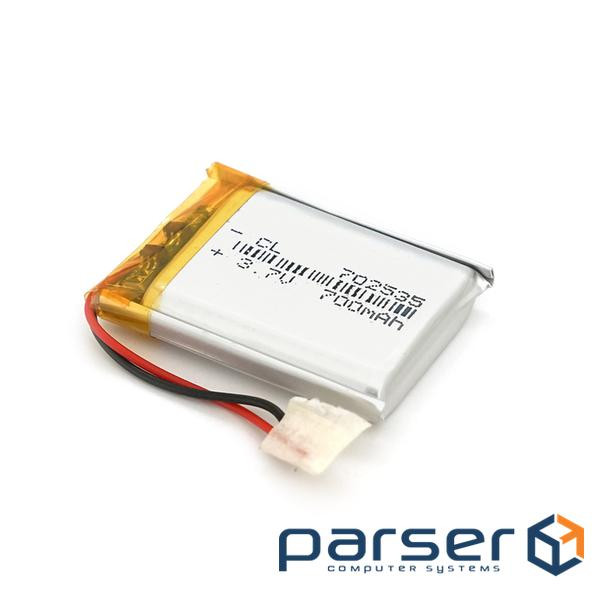 Літій-полімерний акумулятор 7*25*35mm (Li-ion 3.7В 600мА&middot,год) (702535) ) (702535)