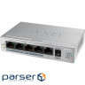 Network switch Cisco SG350X-48-K9-EU Тип - управляемый 3-го уровня, форм-фактор - в стойку, количество портов - 54, порты - SFP+, Gigabit Ethernet, комбинированный, возможность удаленного управления - управляемый, коммутационная способность - 176 Гбит/ с, размер таблицы МАС-адресов - 64000 Кб, корпус - Металический, 48x10/ 100/ 1000TX, 2хSFP+ ZyXel GS1005HP-EU0101F