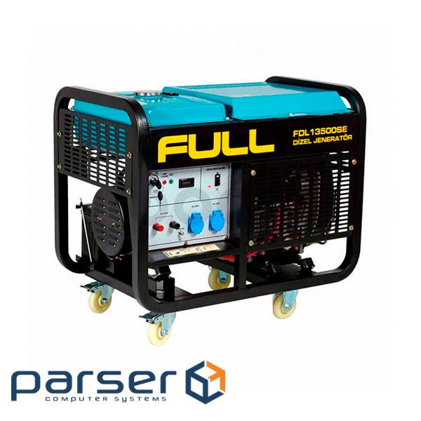Генератор ДИЗЕЛЬНИЙ Full FDL13500SE 11 кВт (13,75 KVA), однофазний 220V, 50Hz, об&apos,єм 25л 