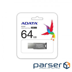 Накопичувач ADATA 64GB USB 3.1 UV350 Metal Black (AUV350-64G-RBK)