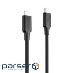 Кабель Proove Striped Silicone Type-C to Lightning (1m) black (CCSS00002101 black)