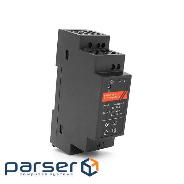 Блок живлення EuroPower EP-PS-12024DIN, 12V / 2A (24W) на DIN-рейку, пластик, 27х93х56 mm