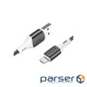 Кабель BOROFONE BX79 USB to Micro 2.4A, 1m, silicone, silicone connectors, White (6974443384772)