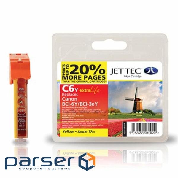Картридж Jet Tec CANON BCI-3/BCI-6 Yellow (110C000604)