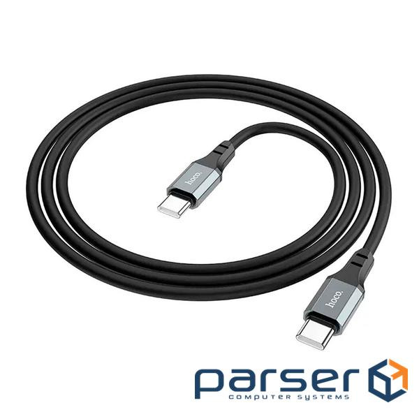 Кабель Hoco X86 silicone, C-Type C, 60W, Black, довжина 1м, BOX (Hoco X86B-TcTc)