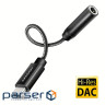 Адаптер AXAGON ADA-HC USB-C to Mini-Jack 3.5 mm HI-RES DAC, чорний