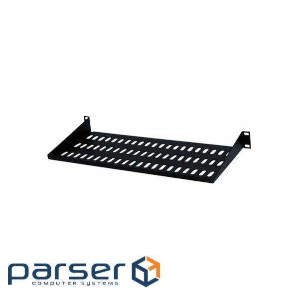 Полиця 19'' Hypernet 1U глиб. 250мм, колір чорний (CS-250-1U-BLACK)