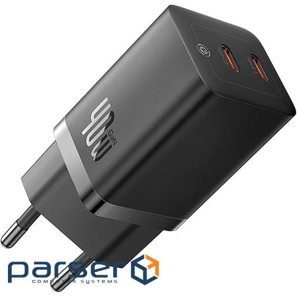 Charger BASEUS GaN5 Pro Fast Charger C+C 40W Black (CCGP180101)