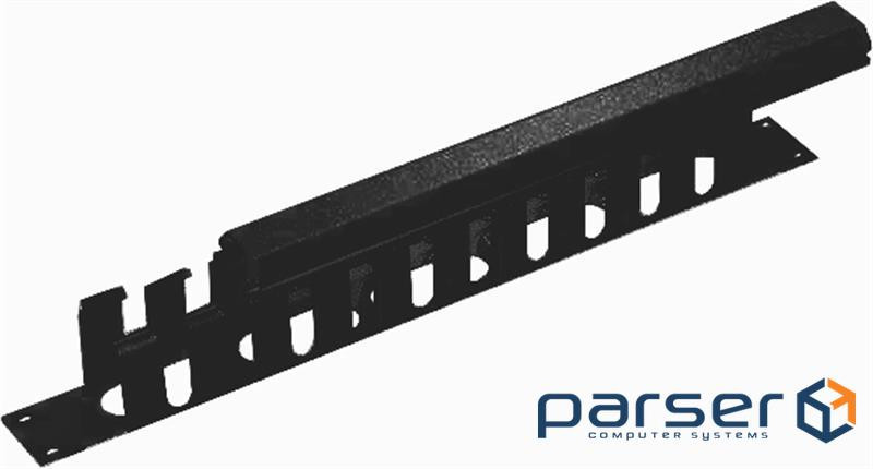 Кабельний організатор MIRSAN 19 "2U Гребінка, RAL 9005 (MR.OKK2U19.01)