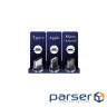 Дата кабель USB 2.0 AM to Lightning + Micro 5P + Type-C magnetic black Denmen (DN-D09E-BK)