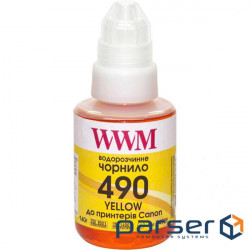 Чорнило WWM Canon GI-490, 140г Yellow (C490Y)