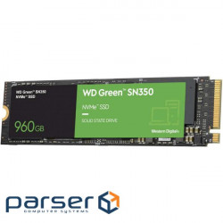 Твердотільний накопичувач SSD M.2 WD Green SN350 960GB NVMe PCIe 3.0 4x 2280 TLC (WDS960G2G0C) SSD M.2 WD Green SN350 960GB NVMe PCIe 3.0 4x 2280 TLC (WDS960G2G0C)