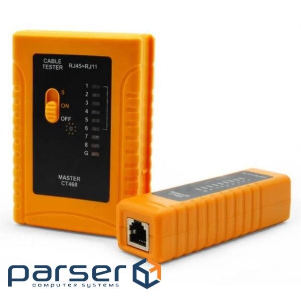 Тестер кабельний RJ-45/RJ-12/RJ-11 Merlion (CT468) (CT468 Orange)