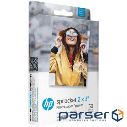 Фотопапір HP Zink 2"x3" Глянцевий, самоклеючий, 50 листів (HPIZ2X350)