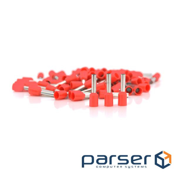 Кабельний наконечник VE2508, 2,5мм перетин кабелю, що стискається, довжина мідної трубки 8мм, ізоляц 