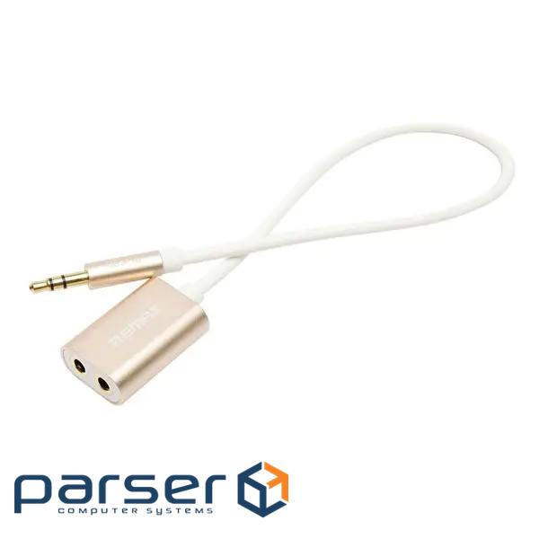 Адаптер Remax RL-S20 Sharing 3.5 мм - 2x3.5 мм (M/F), Gold (2000700007109)