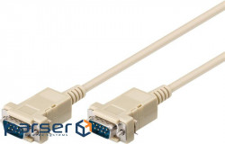 Кабель пристроїв COM(DB9) M/M 2.0m,D=5.5mm 9жил 1:1 розбірний,сірий (75.05.0549-1) (75.05.0549-1)