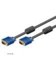 Кабель сигнальний моніторний  VGA HD15 M/ M 10.0m, 2xShielded 3C+8 D=6mm, черный (75.09.3378-24)
