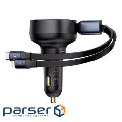 Автомобільний зарядний пристрій Baseus Enjoyment Pro Car Charger C+Retractable C & (C00057802111-00)