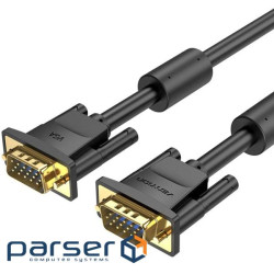 Кабель мультимедійний VGA M to VGA M 20.0m black Vention (DAEBQ)