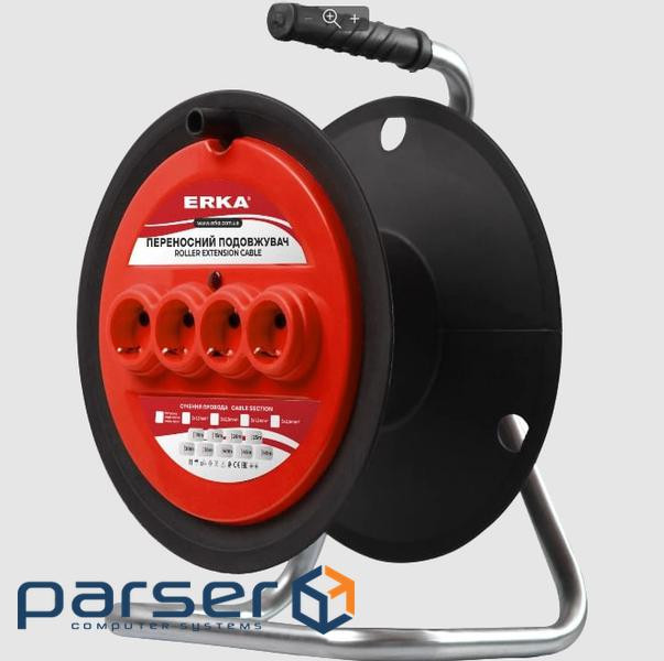 Котушка для подовжувача, з ж/к 4 гнізда ERKA 500