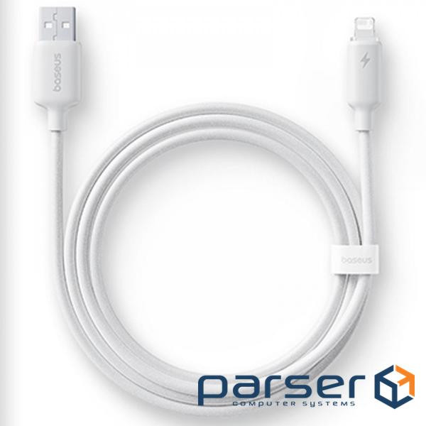 Кабель Baseus Foamed Silicone Fast Charging Lightning 2.4A (1m) white (E0426901)