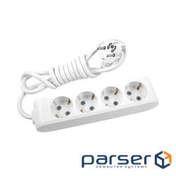 Подовжувач Panasonic X-tendia із заземленням 4 гнізда, 2 м, з захистними шторками, (WLTB04422GR-UA) , (WLTB04422GR-UA)