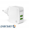 Зарядний пристрій Intaleo TCA242 (2USB2,4A) (white) (1283126477492)